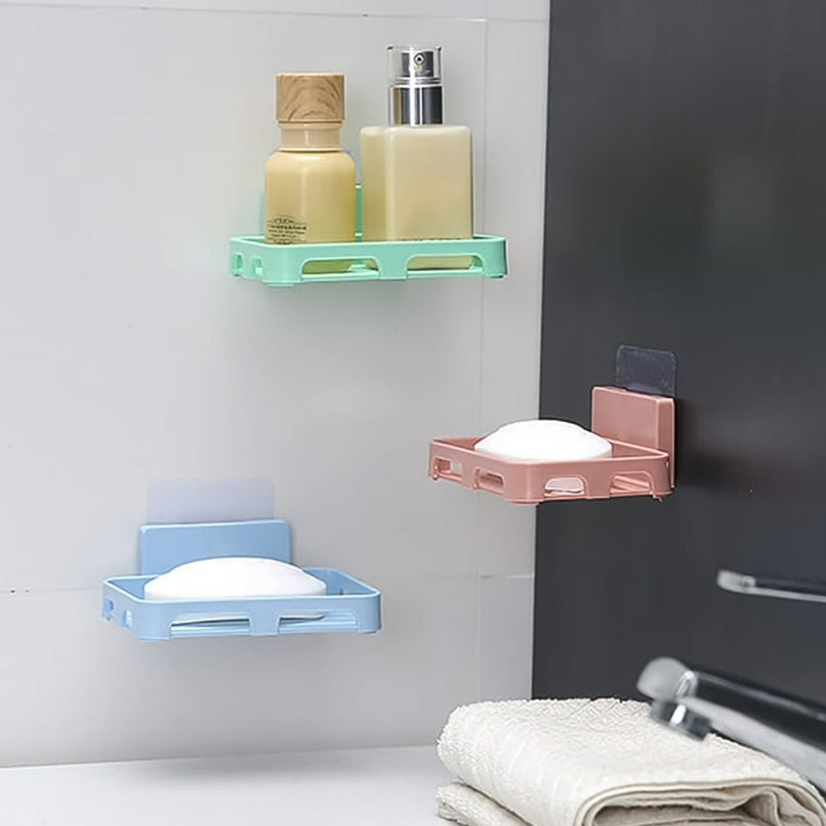 Self-Adhesive Soap Holder – Drill-Free Wall Mount – detail view