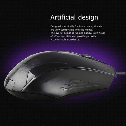 Wired Optical Mouse – Ergonomic, 1000 DPI for Laptop – detail view