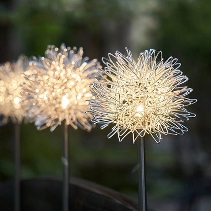 Solar Powered Dandelion Garden Lights – 2 pc Multicolor LEDs – detail view