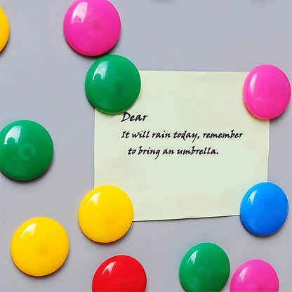 Pink Board Magnet Button – Durable 30mm Plastic Circle – close-up