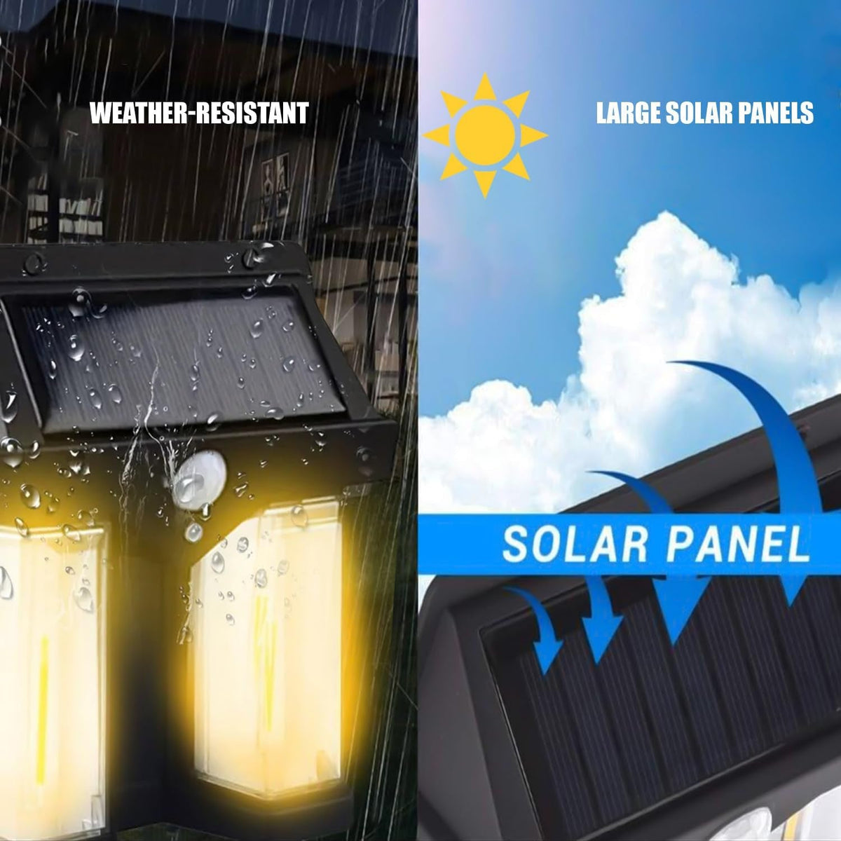 Outdoor Solar Wall Lamp – Waterproof Garden Light – view 7