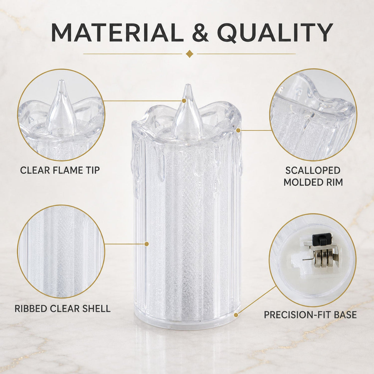 Flameless LED Candles – Decorative Tea Lights – view 7