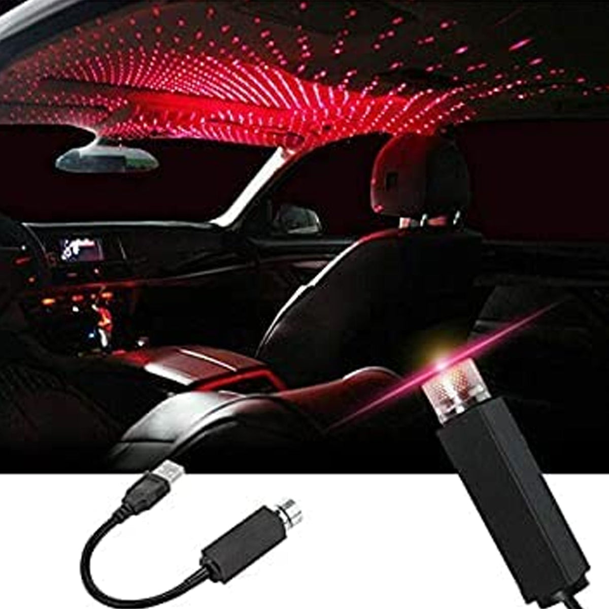 Car Star Projector – USB Roof Galaxy Light – detail view