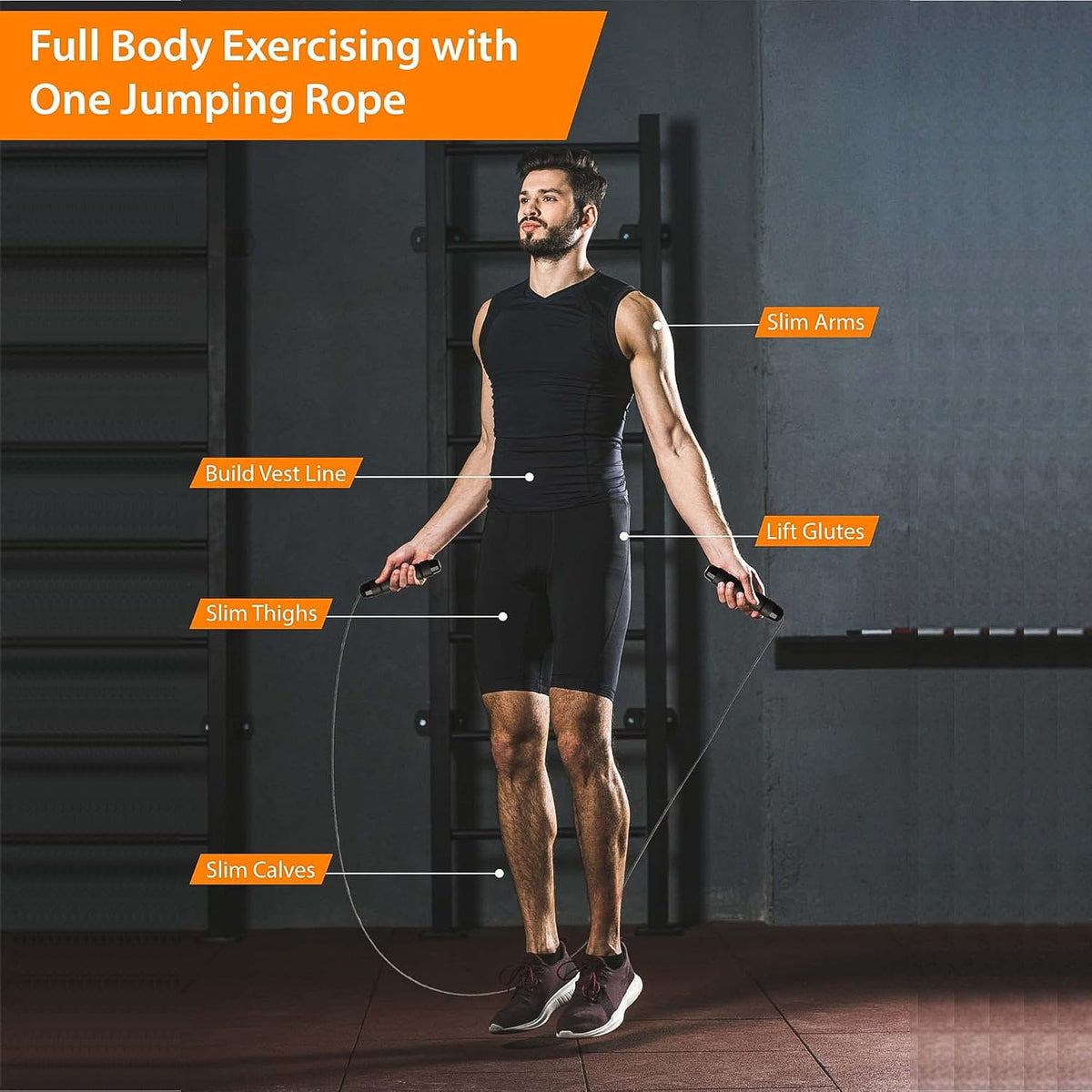 High-Speed Skipping Rope – Comfortable Foam Handles, 3 Meter – alternate view