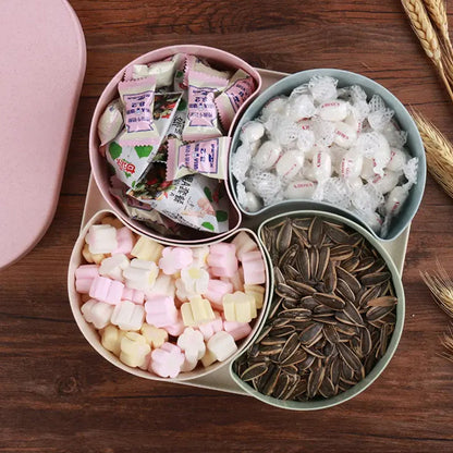 Divided Snack Box – Rotating Dry Fruit Platter – close-up