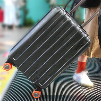 Suitcase Wheel Covers – Noise Reduction & Protection – close-up