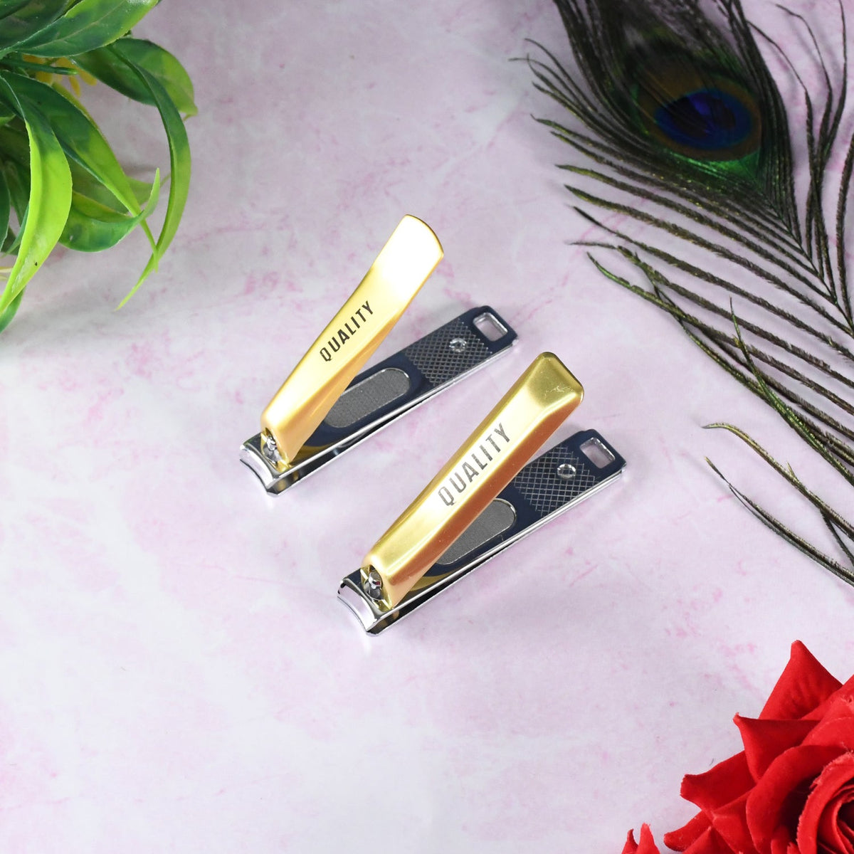 Folding Nail Clippers – Portable Stainless Steel with File – detail view