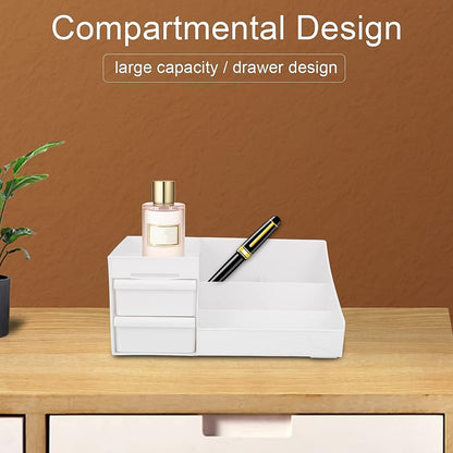 Desktop Cosmetic Storage Box – Large Capacity 9 Compartments – detail view