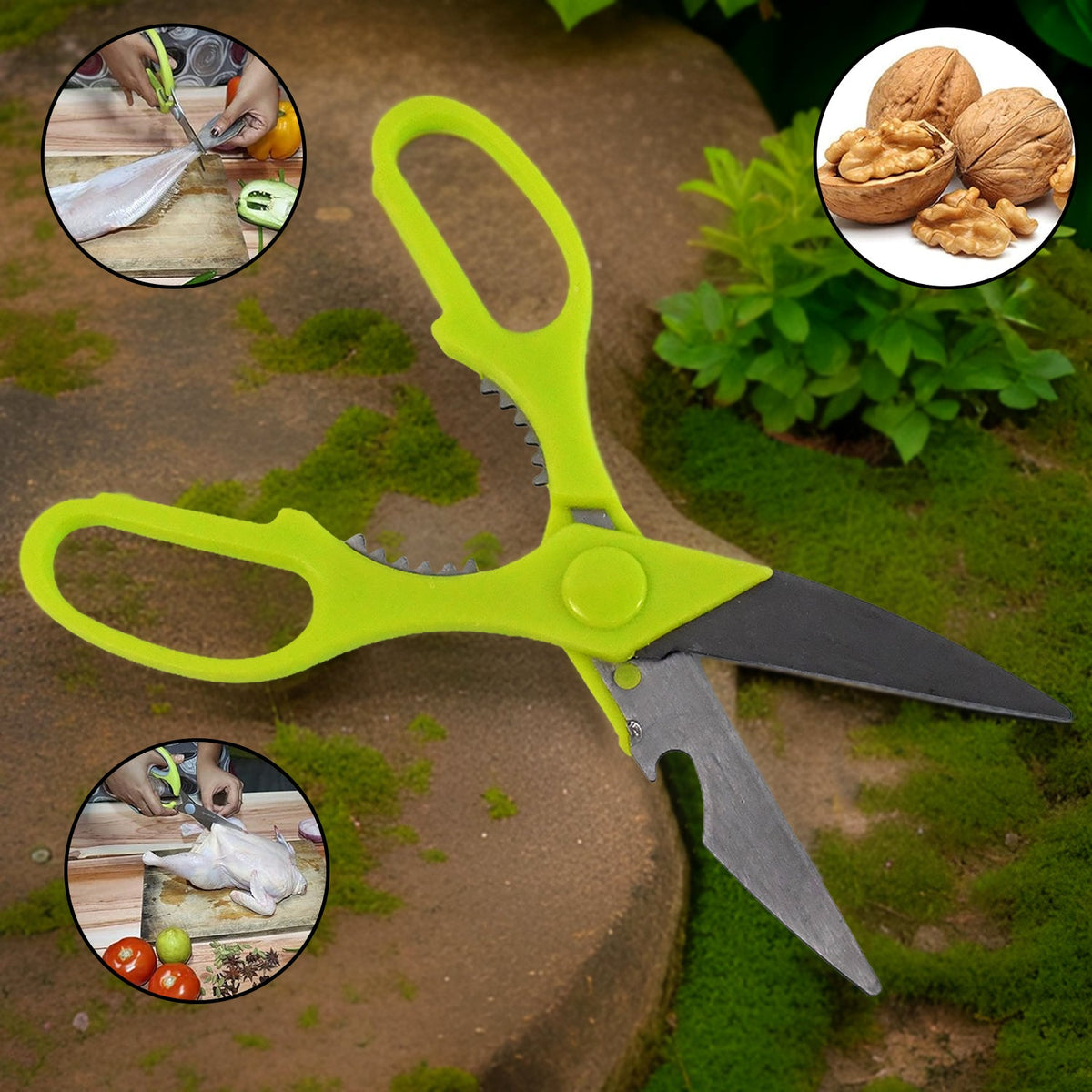 Kitchen Cutting set – 4-Piece Stainless Steel Multi-Tool Kit – close-up