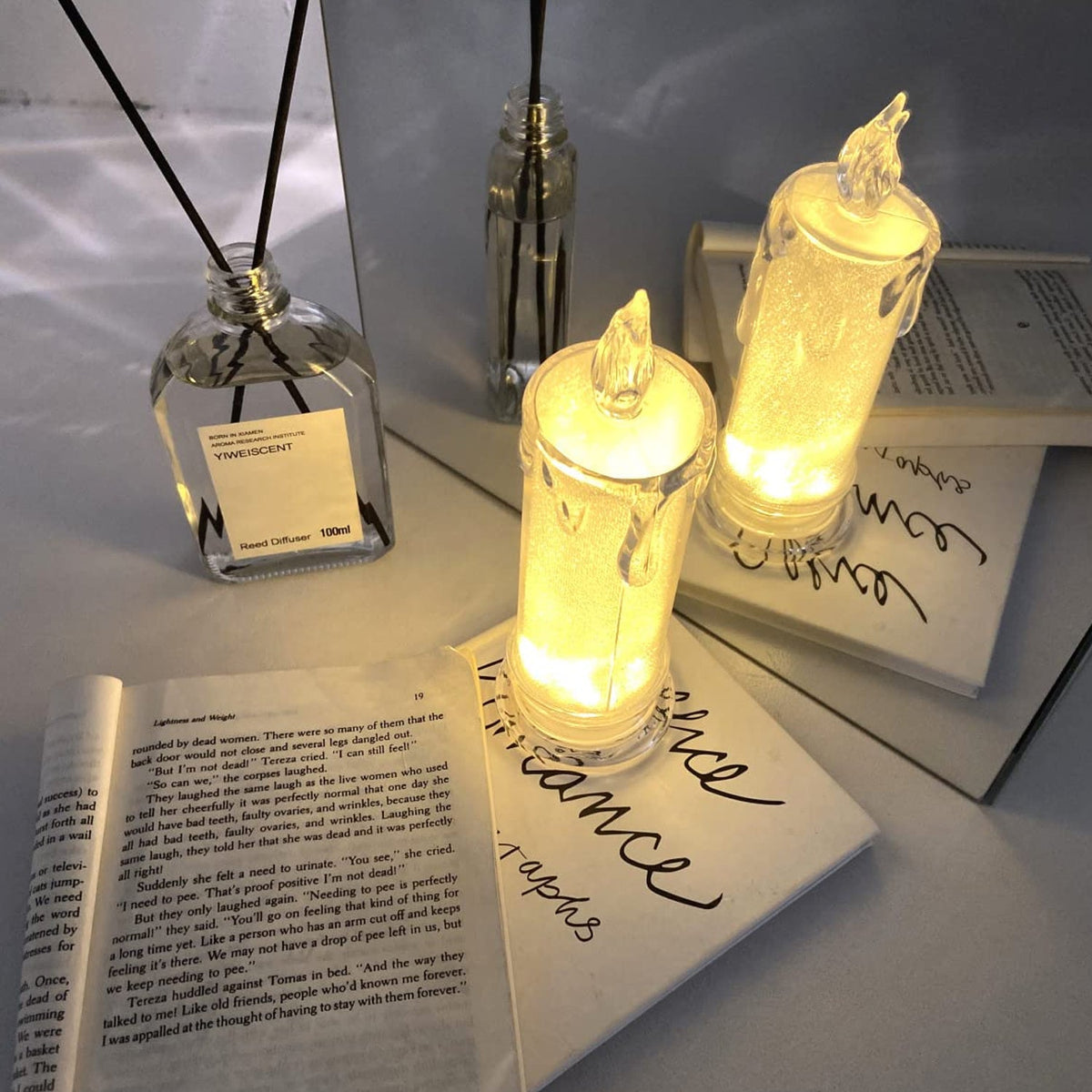 LED Tea Light Candle – Flameless Decor Light – close-up