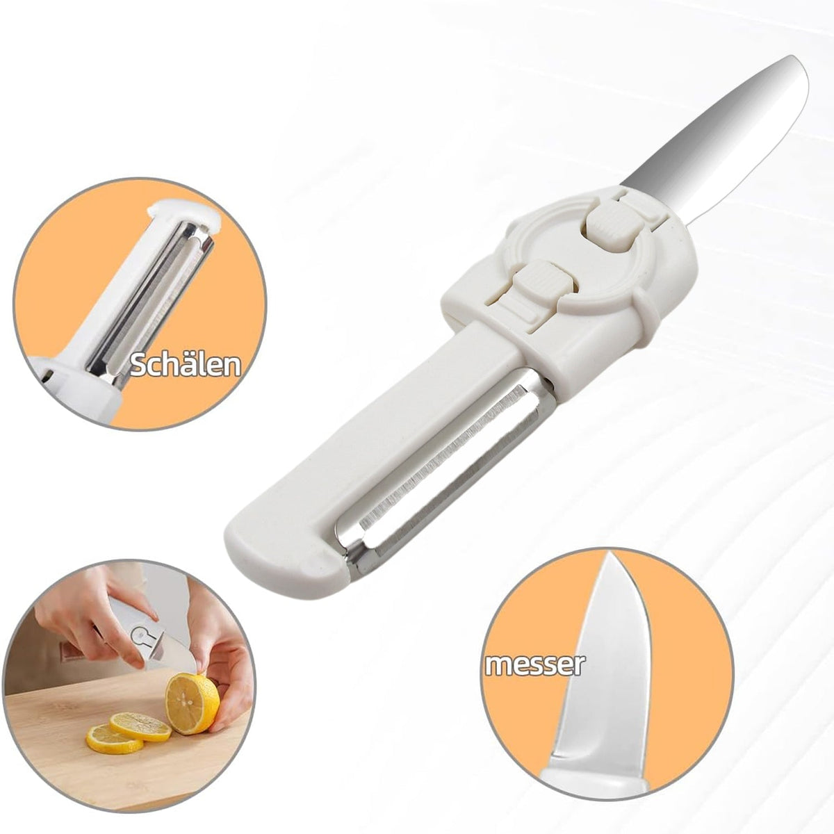2-in-1 Knife Peeler – Stainless Steel & Portable – view 6