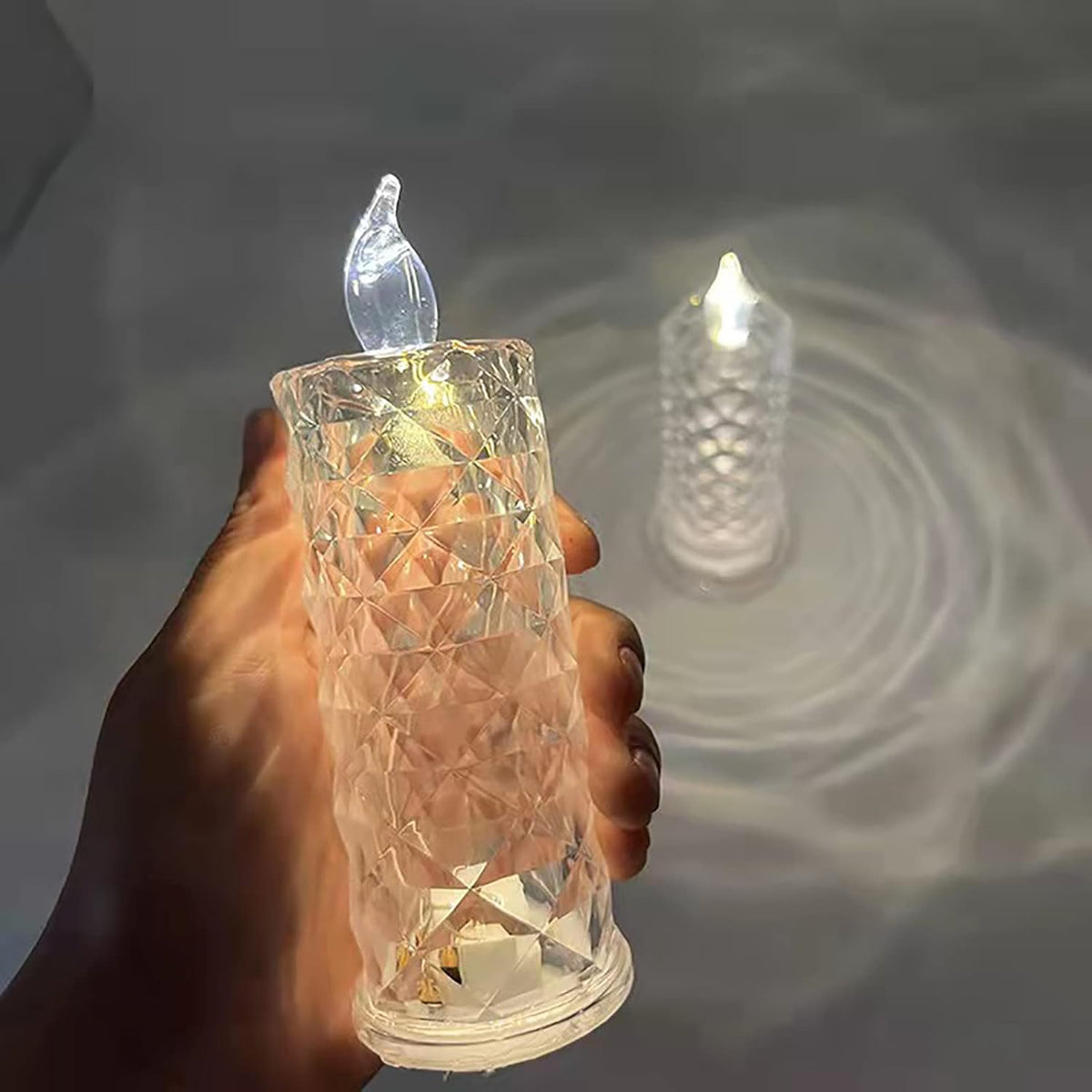 LED Rose Candle – Flameless Acrylic Decorative Lights – view 11