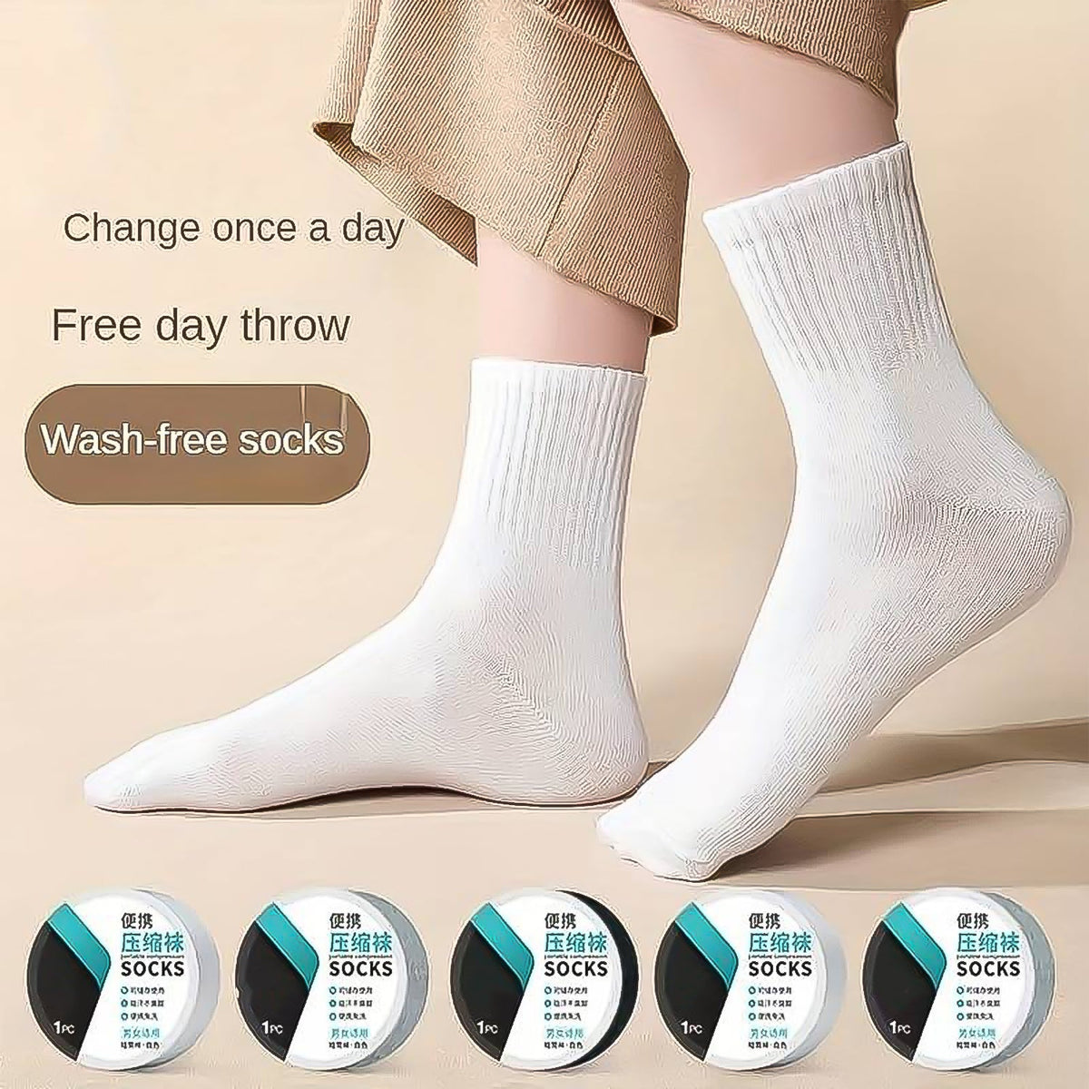 Disposable Travel Socks – Hygienic & Portable – view 7
