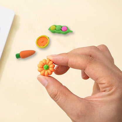 Colorful Kids Erasers set – 4-Piece Fancy Designs for School – detail view