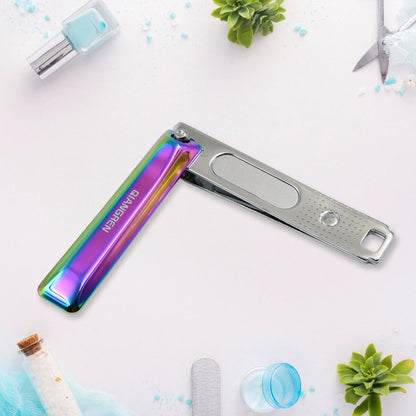 Folding Nail Clippers – Portable Stainless Steel with File – close-up