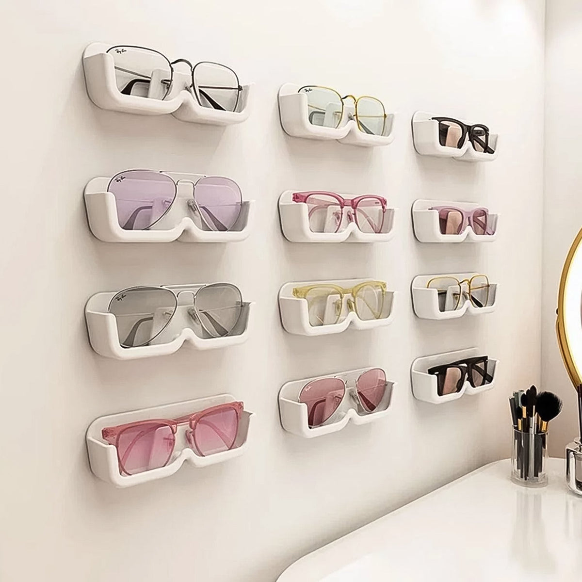 Wall Mount Sunglass Holder – Adhesive Space-Saving – detail view