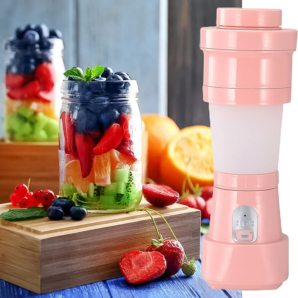 Portable Electric Juicer – 6 Blades 500ml Blender – view 6