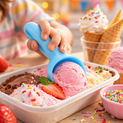 Plastic Ice Cream Scoop – 4 pc Multipurpose Kitchen set – close-up