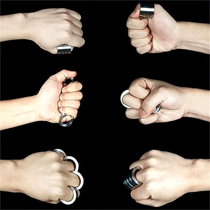 Fidget Ring – Portable 4-Finger Rotating Stainless Steel – detail view