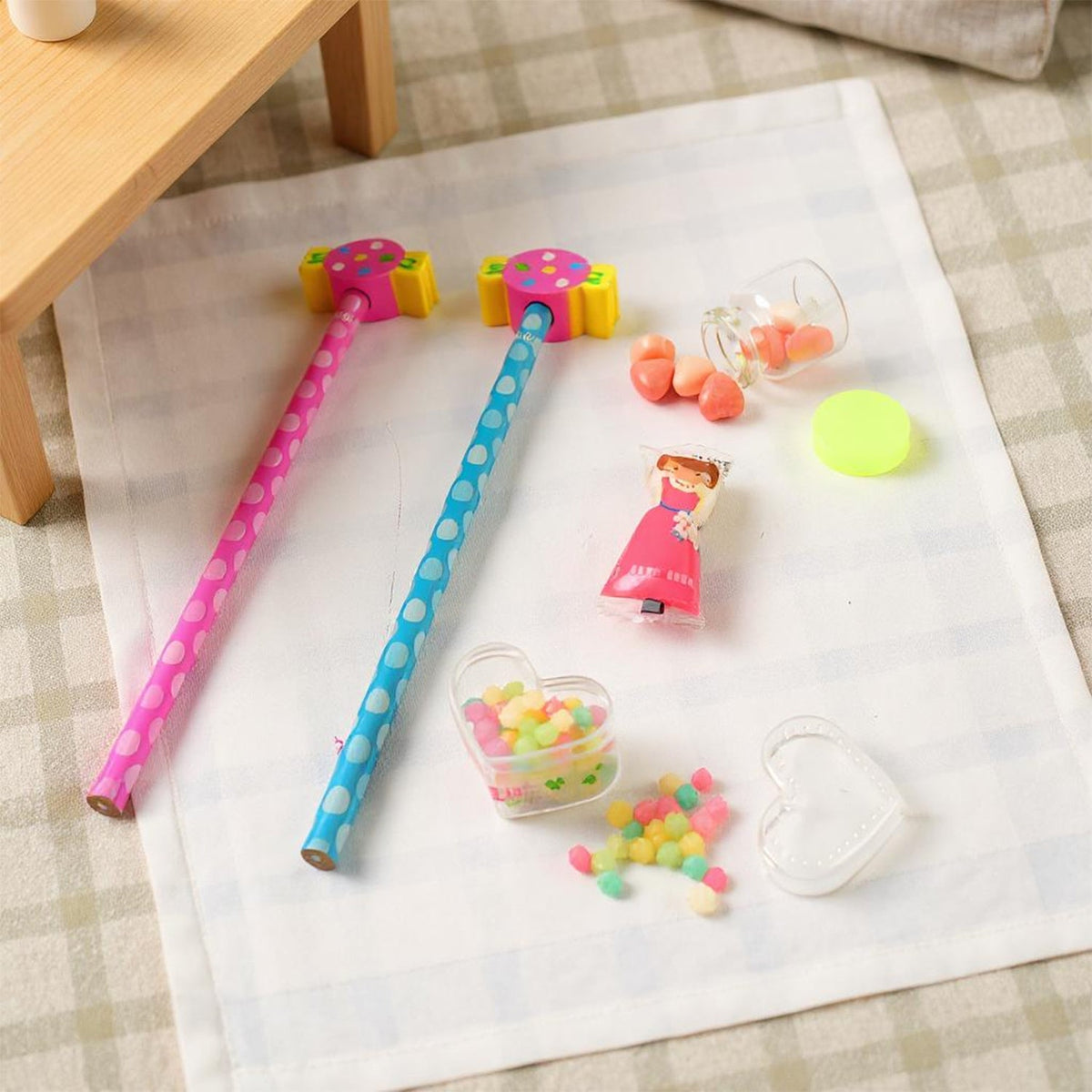 Candy-Themed Pencil set – Fun Stationery Kit – detail view