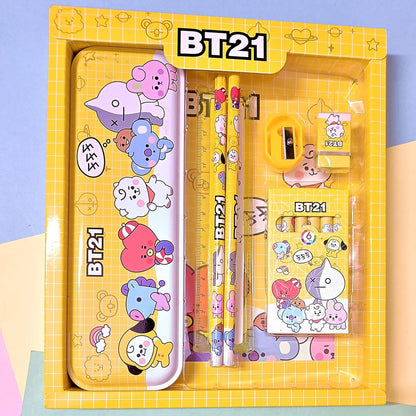 Stationery Kit for Kids – 12 pc Metal Pencil Box set – view 7