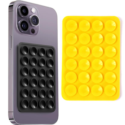 Suction Phone Holder Mount – Silicone Grip, Mix Colors – side view