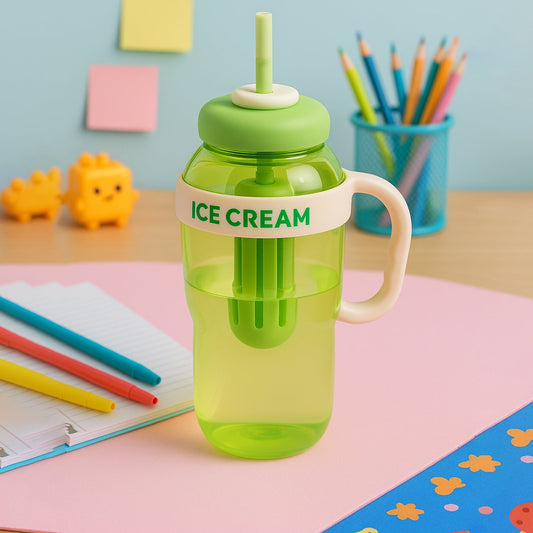 Portable Ice Cooling Water Bottle with Handle