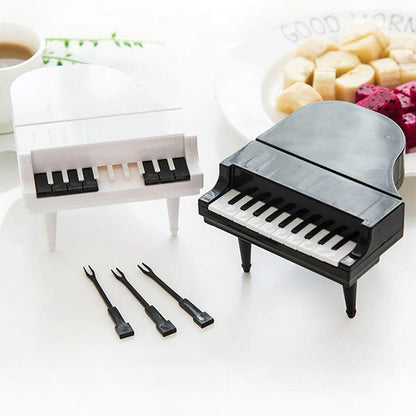 Piano Fruit Forks – 10 pc Decorative Snack set – alternate view