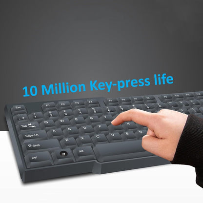 Wired USB Keyboard – Ergonomic 104 Keys for Office & Home – alternate view