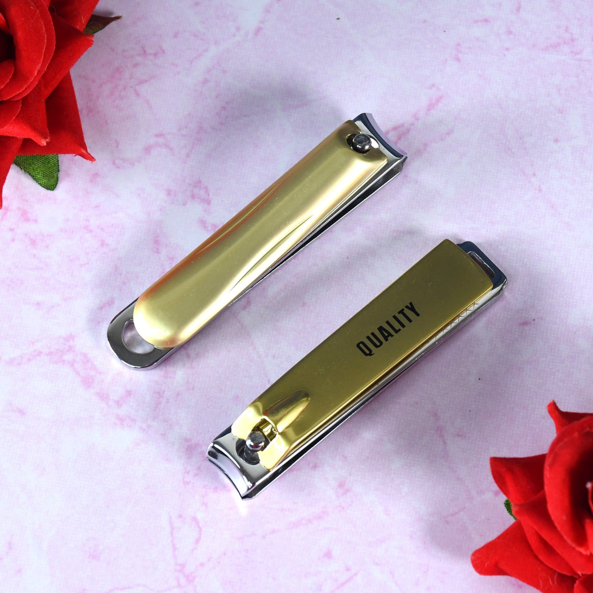 Folding Nail Clippers – Stainless Steel Portable with File – detail view