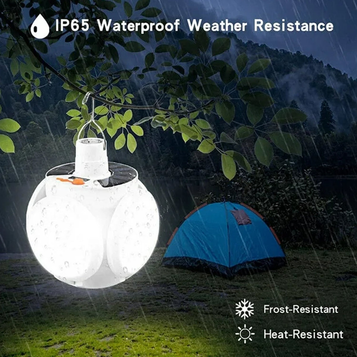 Solar Camping Light – USB Rechargeable Emergency LED – view 10