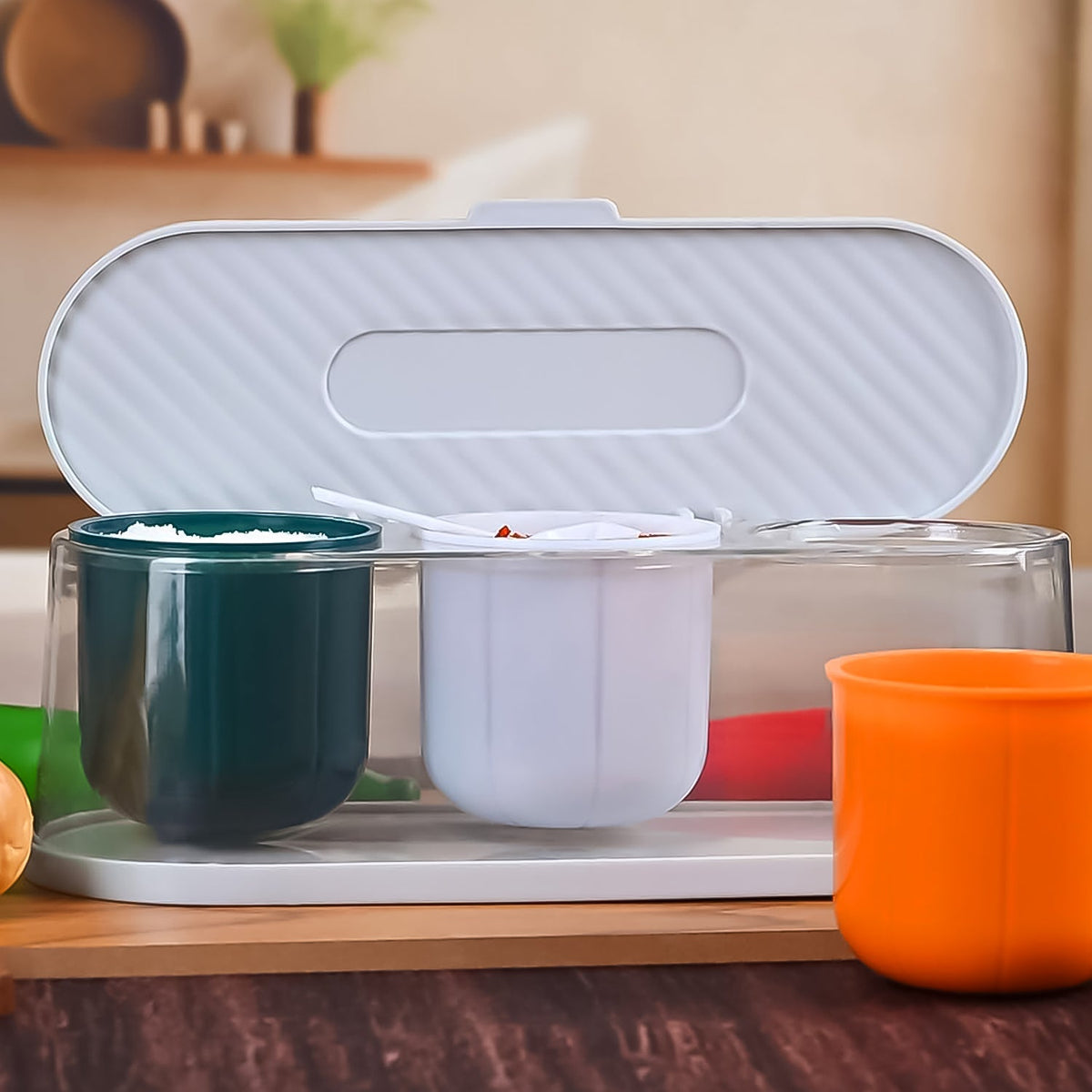 Spice Box – 3-Grid Masala Storage with Spoons – view 7