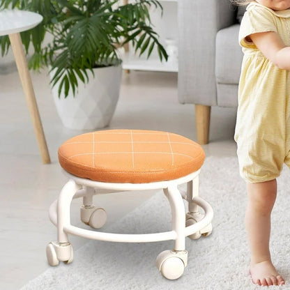 Low Height Rolling Stool – Multifunctional Plastic Seat – close-up