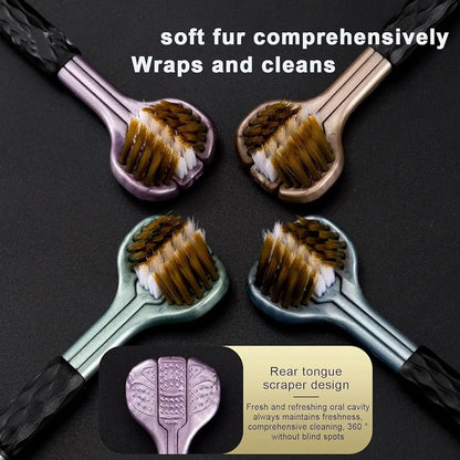 3-Sided Toothbrush – Soft Bristle set for Complete Oral Care – detail view