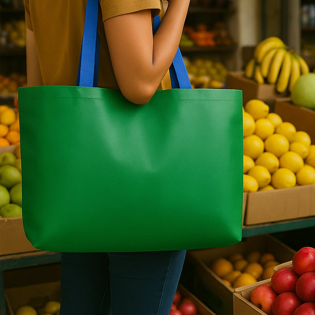 Large Eco-Friendly Shopping Tote Bag – Durable – detail view