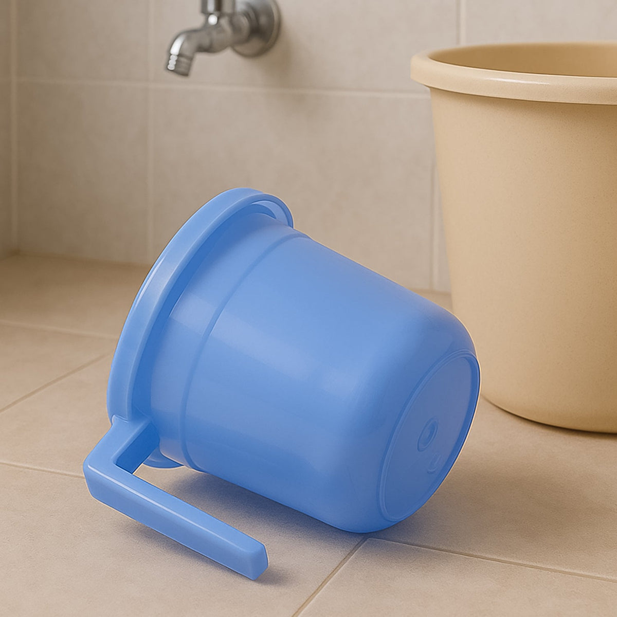 Unbreakable Plastic Bath Mug 1000ML with Ergonomic Handle – detail view