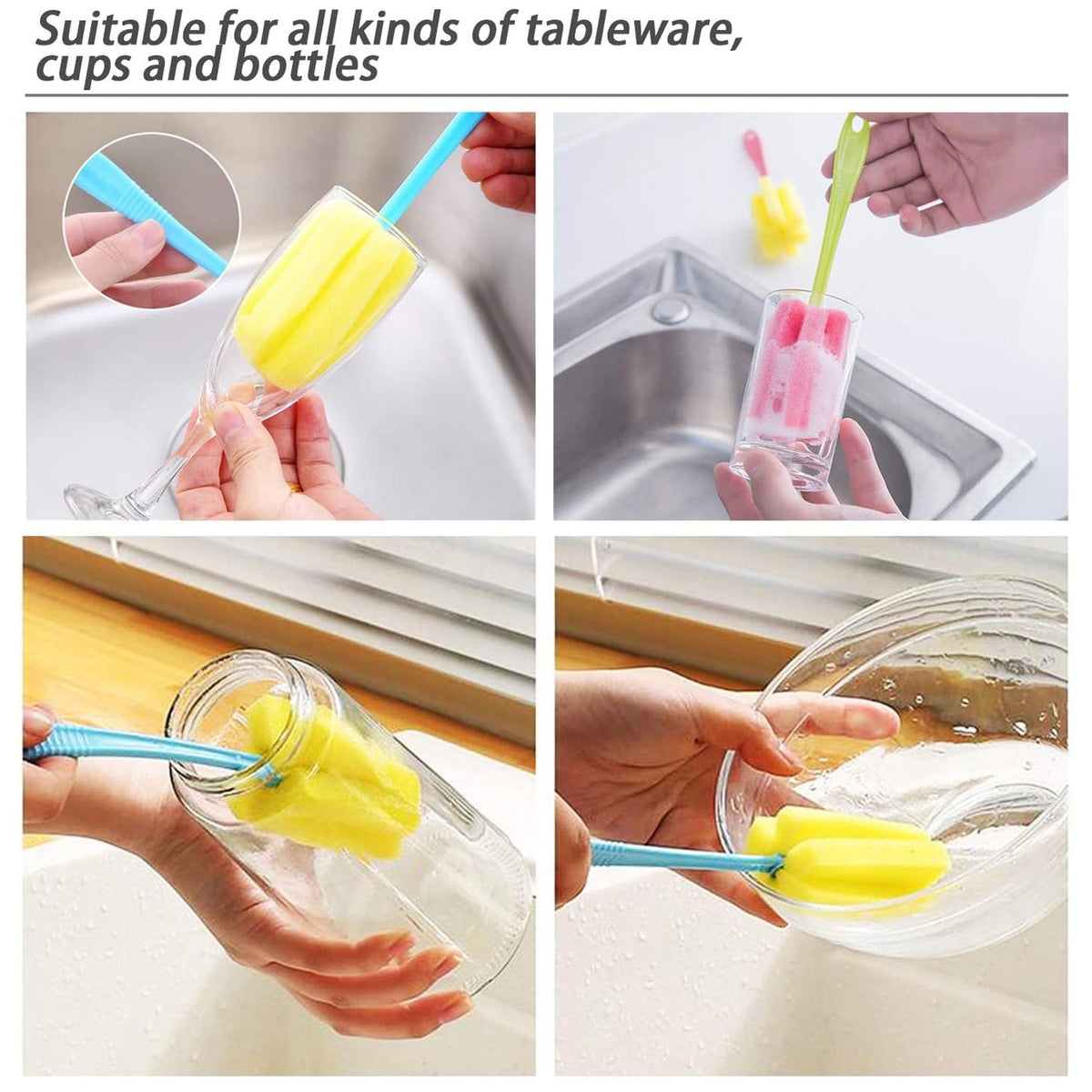 Sponge Cup Washing Brush – 20cm Kitchen Cleaning Tool – view 6