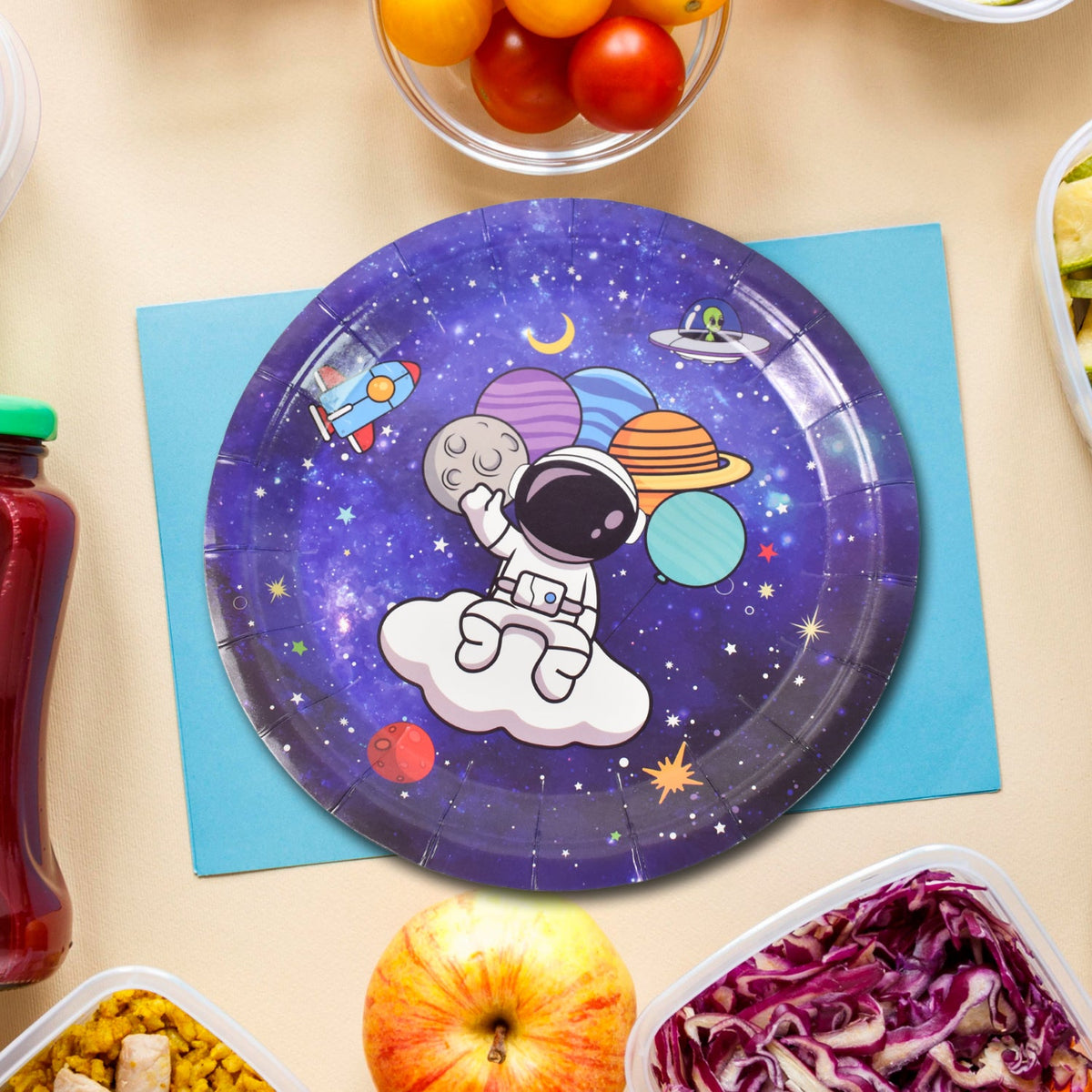 Disposable Paper Plates – Festive Birthday set – view 8