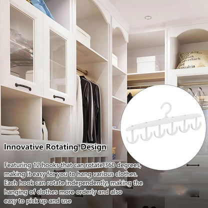 Tank Top Hanger – 12-Hook Rotating Closet Organizer – view 7