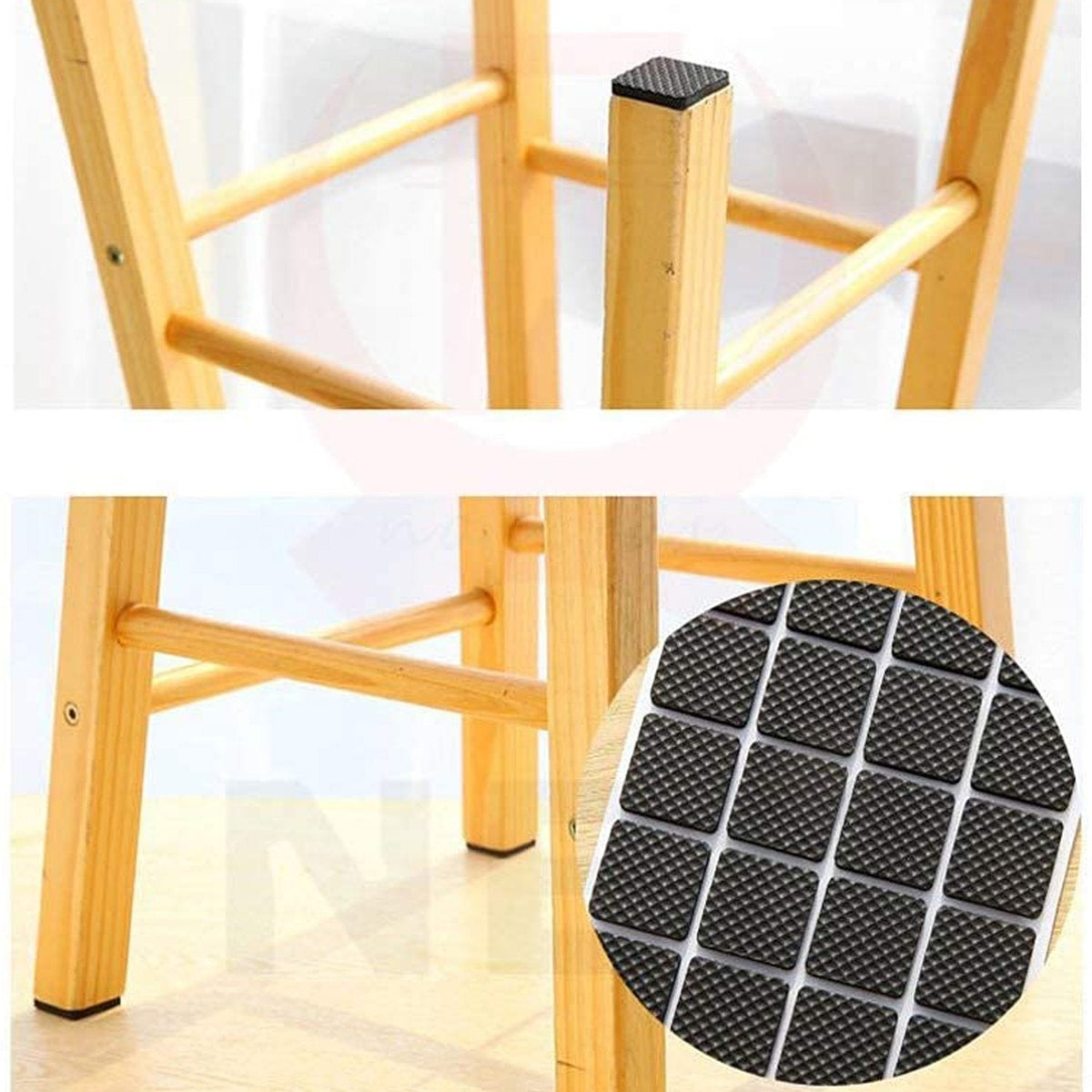Self-Adhesive Furniture Pads – Square Floor Protectors (18 – close-up