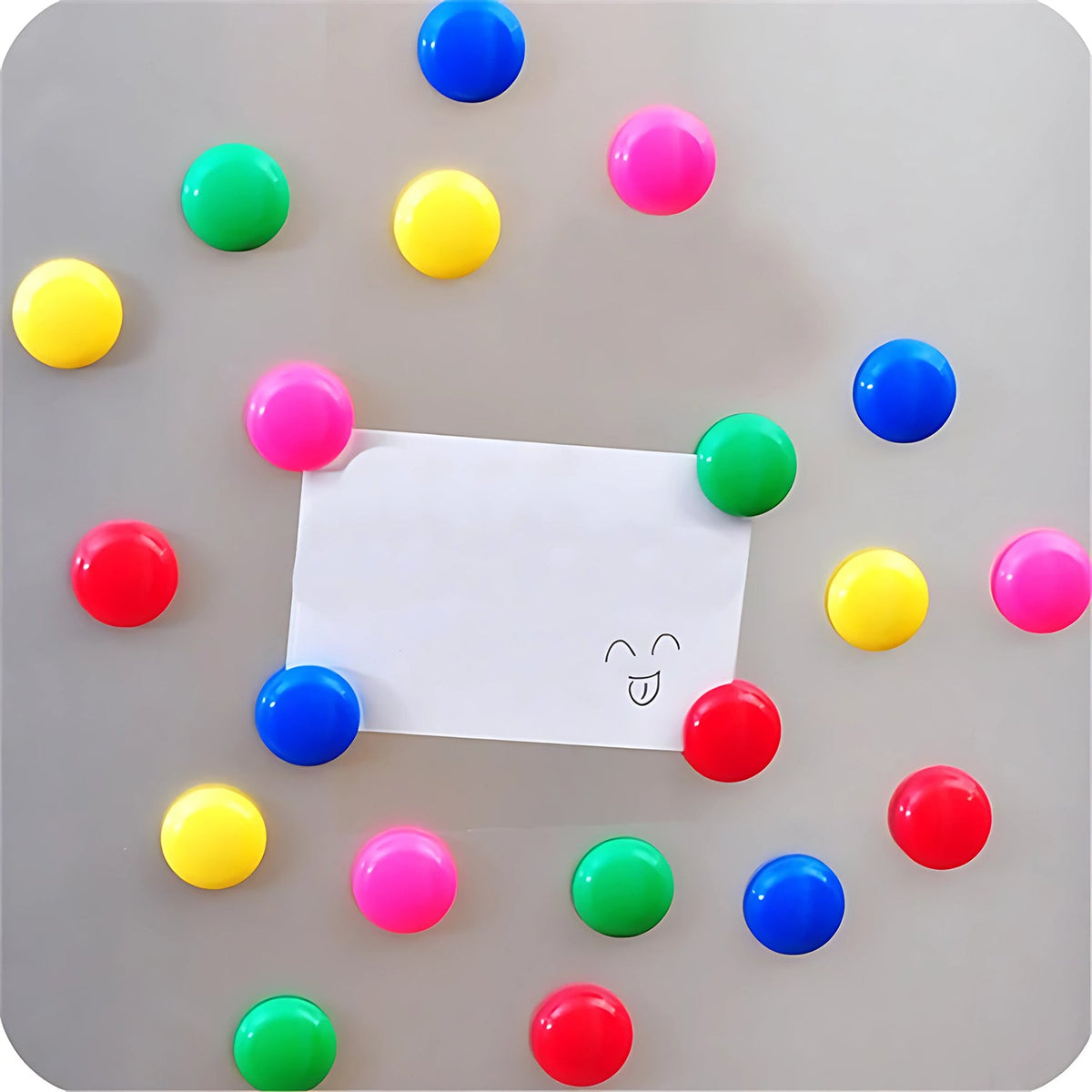 Yellow Magnetic Buttons – Strong Grip Circular Board Magnets – view 7