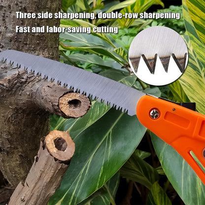 Folding Pruning Saw – 15 inch Mini Garden Tool – side view
