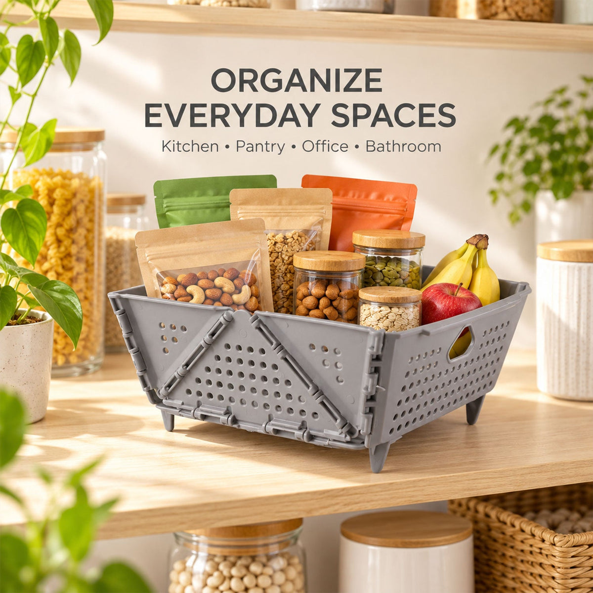 Foldable Storage Basket – Ventilated & Space-Saving – detail view
