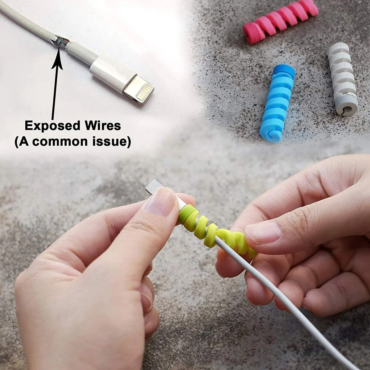 Cable Protector – 10-Pack Flexible Silicone for Chargers – view 8