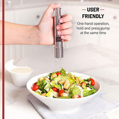 Thumb Press Grinder – Steel Salt & Pepper Mill – view 7