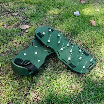 Lawn Aerator Sandals – Spiked Garden Shoes for Healthy Grass – close-up