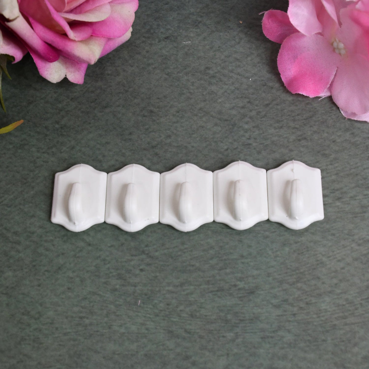 Adhesive Wall Hooks – Strong Drill-Free set of 10 – close-up