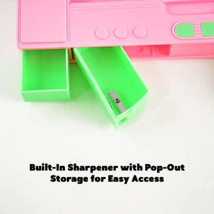 Jumbo Geometry Box – Multi-Compartment School Stationery – detail view