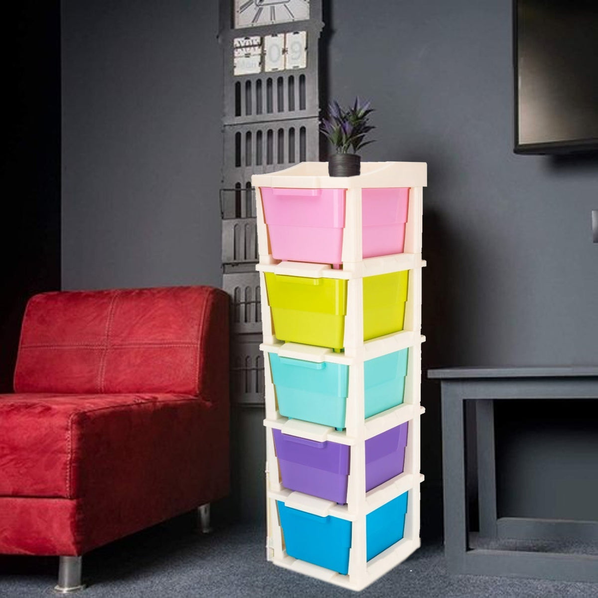 Modular Drawer Storage – 5 Layer Multi-Purpose Unit – close-up
