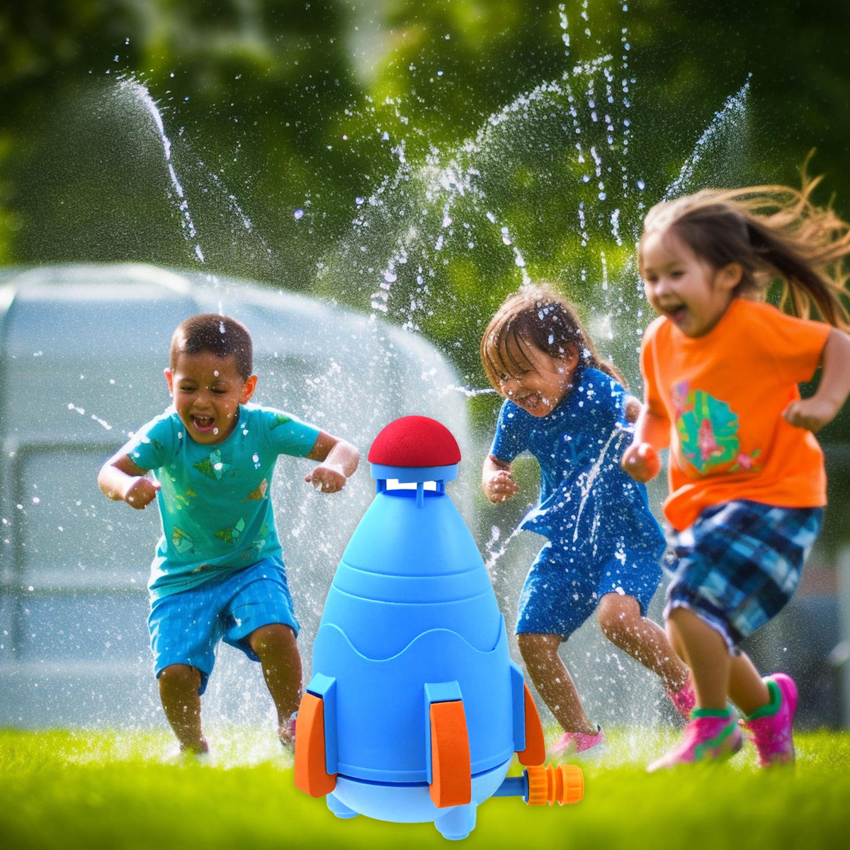 Water Rocket Sprinkler – 360° Rotating Fun for Kids – alternate view